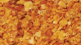 Grade 2 honey-colored DDGS distillers dried grains with solubles, deep yellow indicating high amino acid availability for monogastric species